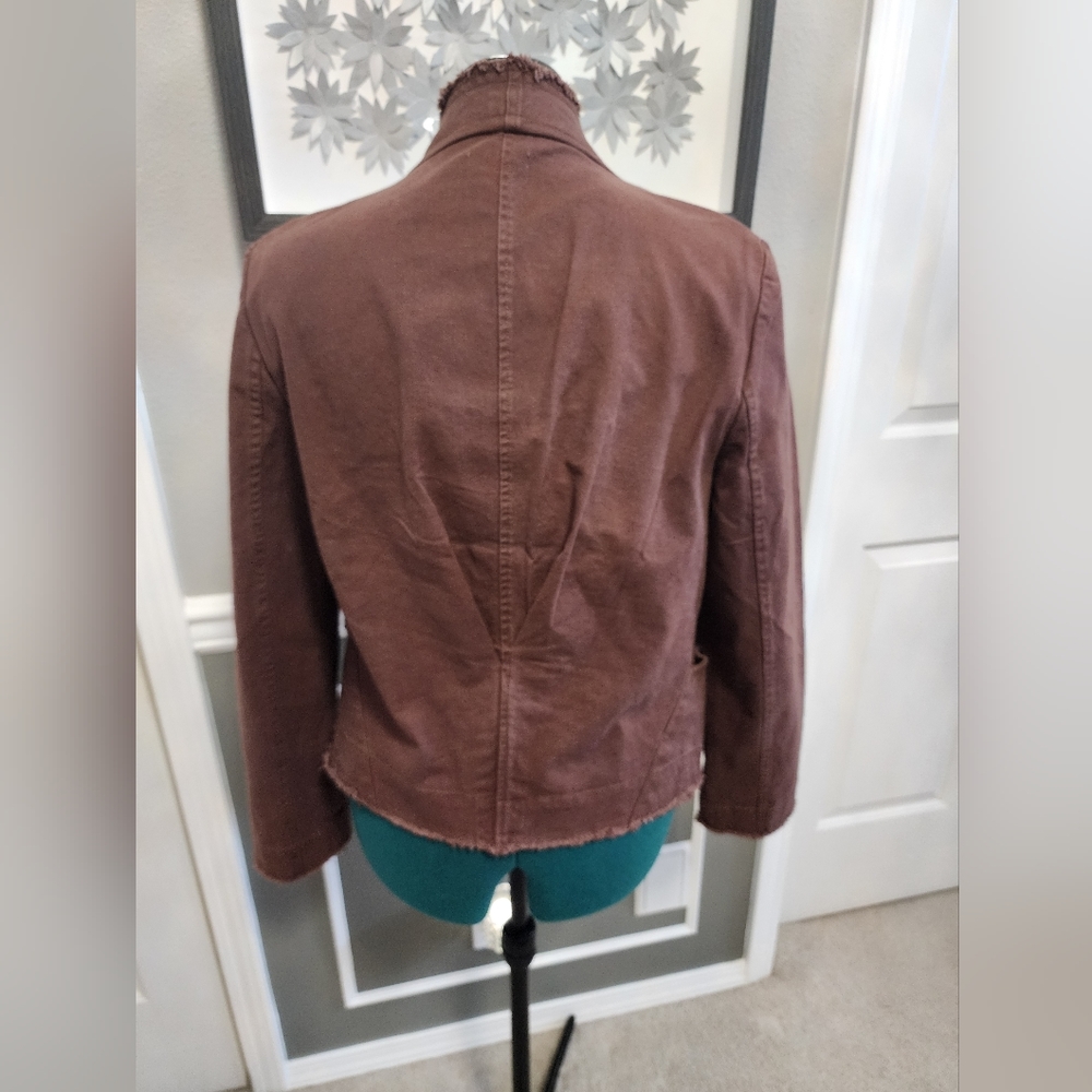 Sundance Chocolate Frayed Blazer - Picture 2 of 6